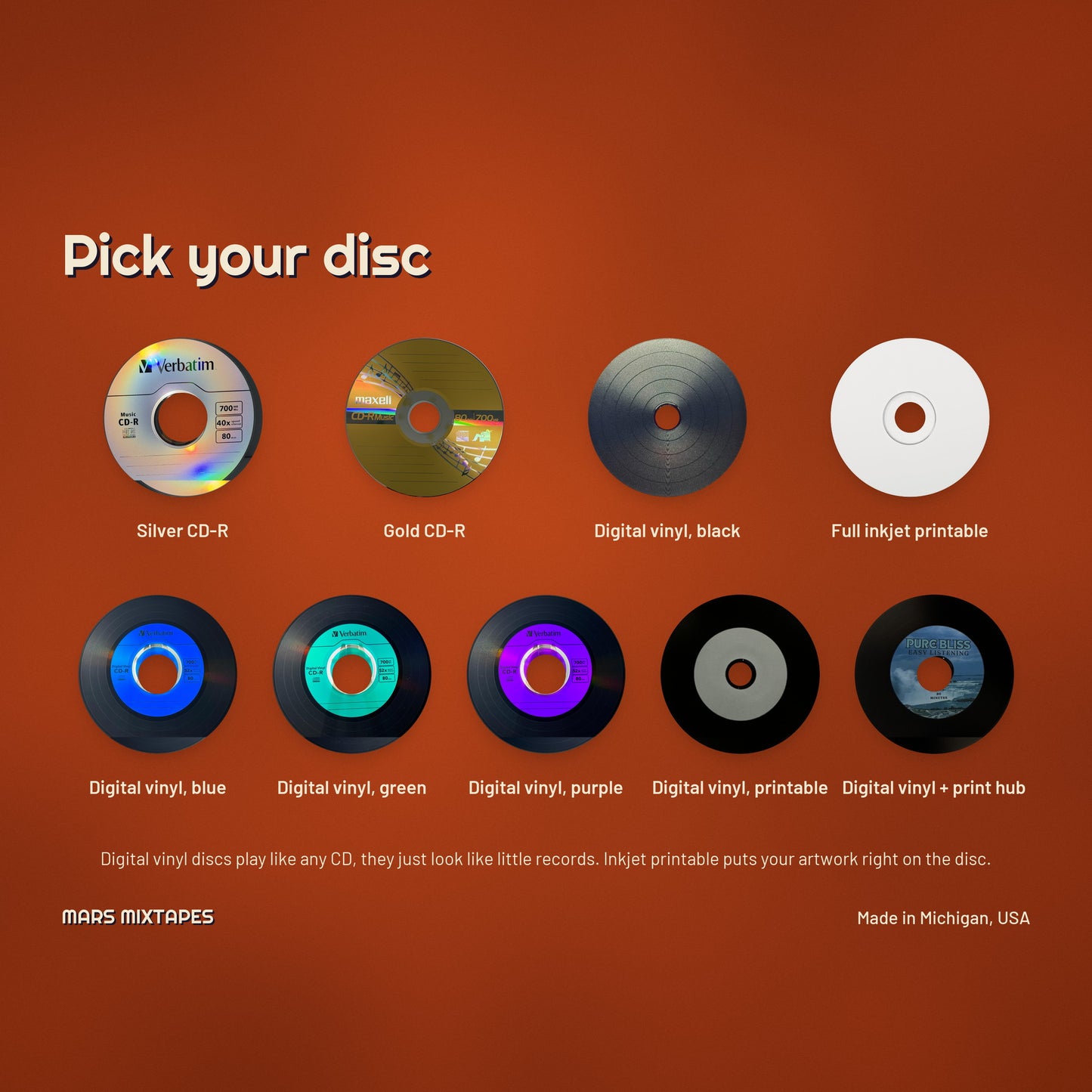 Custom CD — Personalized Music Compilation Service, Up to 80 Min, Jewel Case + Printed Artwork