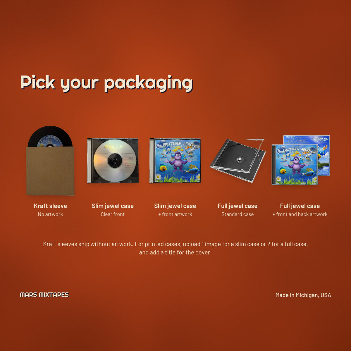 Custom CD — Personalized Music Compilation Service, Up to 80 Min, Jewel Case + Printed Artwork